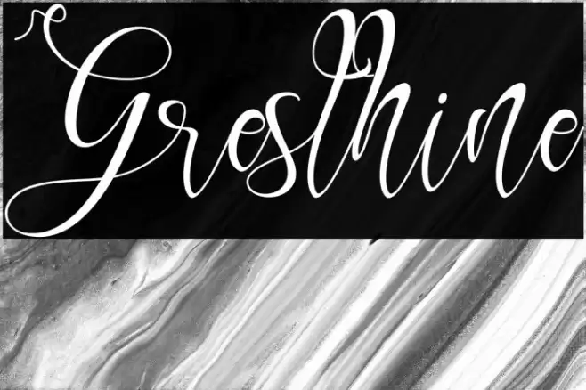 Gresthine Font examples