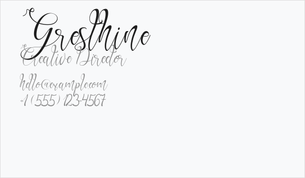 Gresthine Business Card