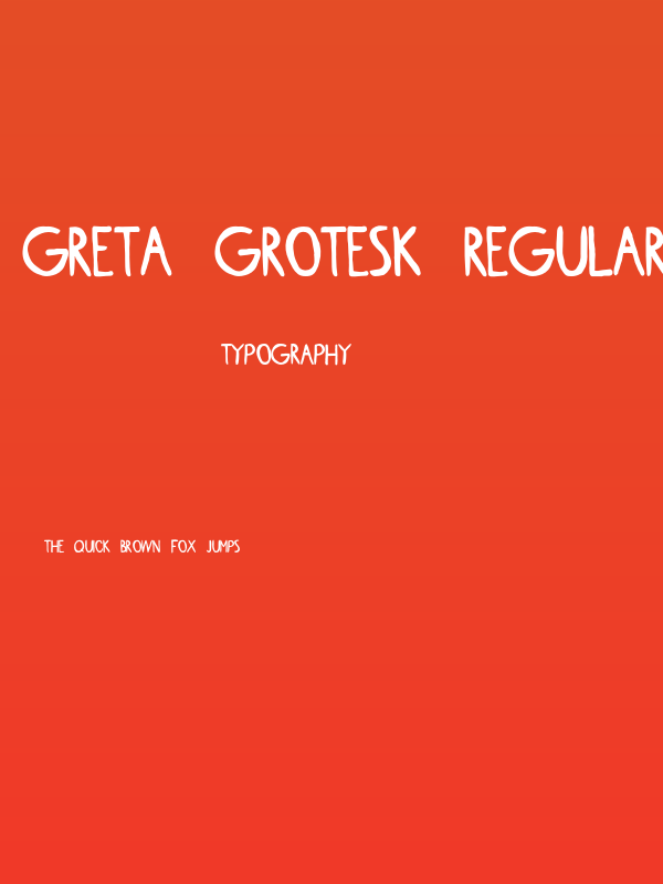 Greta Grotesk Regular Poster
