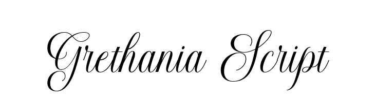 Grethania Script  font caratteri gratis