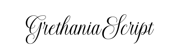 Grethania Script  フリーフォントのダウンロード