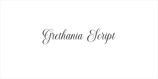 Grethania Script Logo