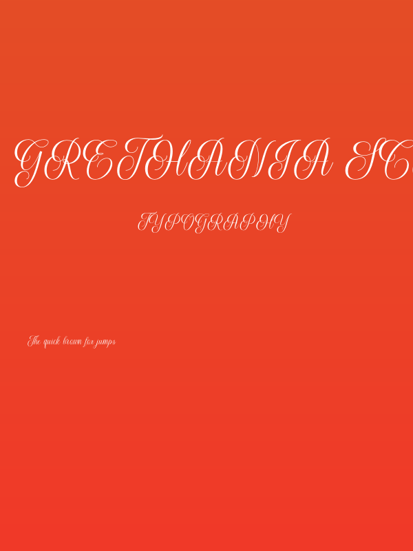 Grethania Script Poster