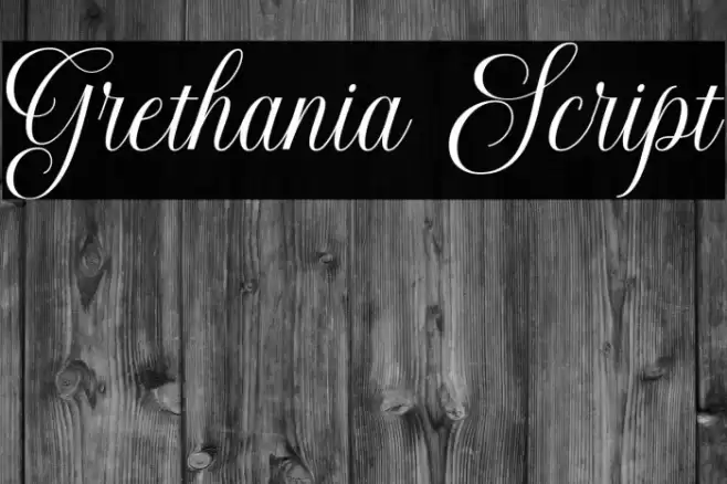 Grethania Script Font examples
