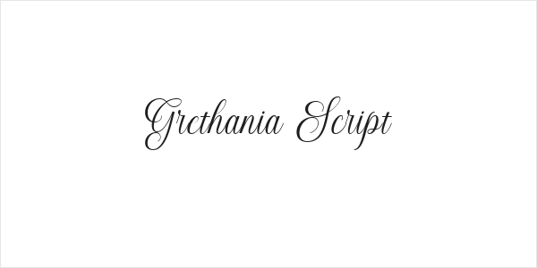 Grethania Script Logo