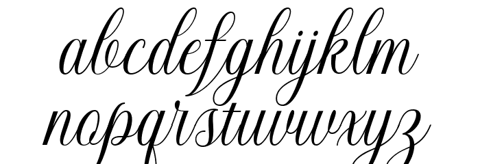 Grethania Script Font LOWERCASE