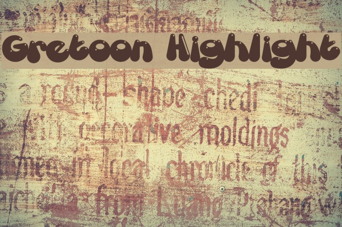 Gretoon Highlight Font examples