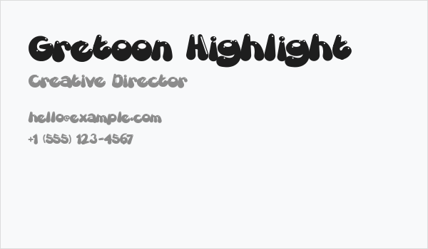 Gretoon Highlight Business Card