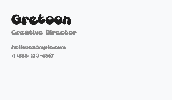 Gretoon Business Card