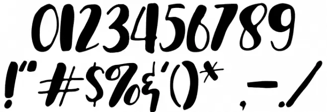 GrettyZolla Font OTHER CHARS