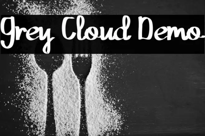 Grey Cloud Demo Font examples