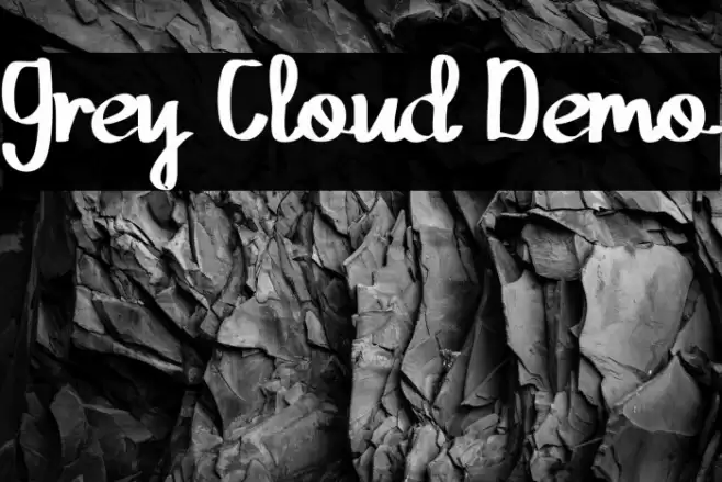 Grey Cloud Demo Font examples