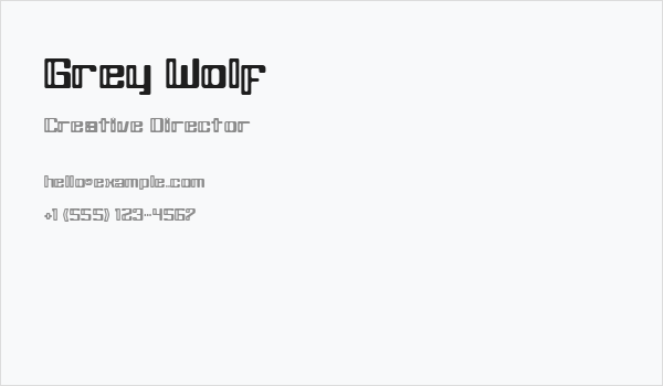 Grey Wolf Business Card