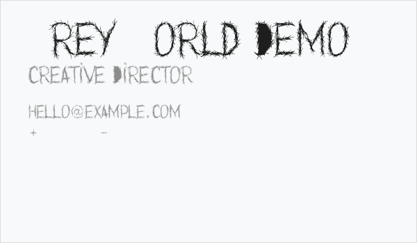 Grey World Demo Business Card