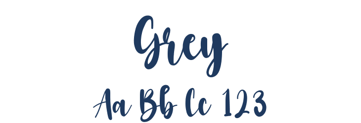 Grey Font Preview