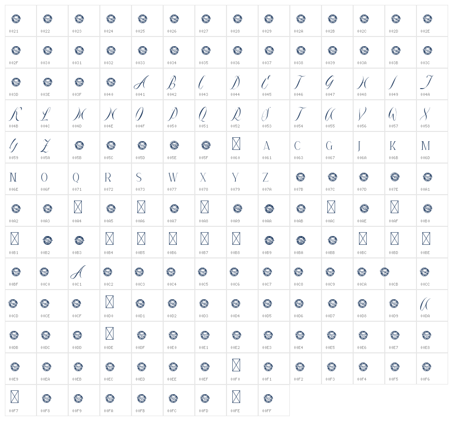 Greyhens Demo Character Map