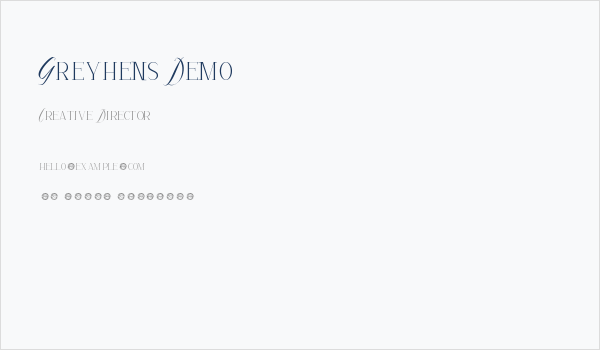 Greyhens Demo Business Card