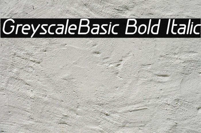 GreyscaleBasic Bold Italic Font examples