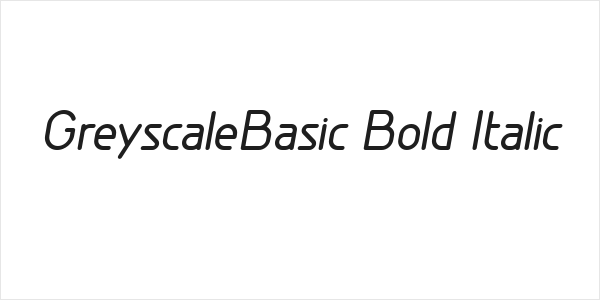 GreyscaleBasic Bold Italic Logo