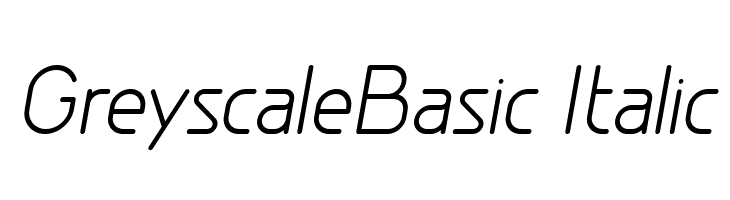 GreyscaleBasic Italic Font