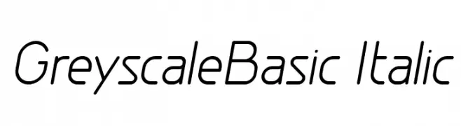 GreyscaleBasic Italic  Descarca Fonturi Gratis
