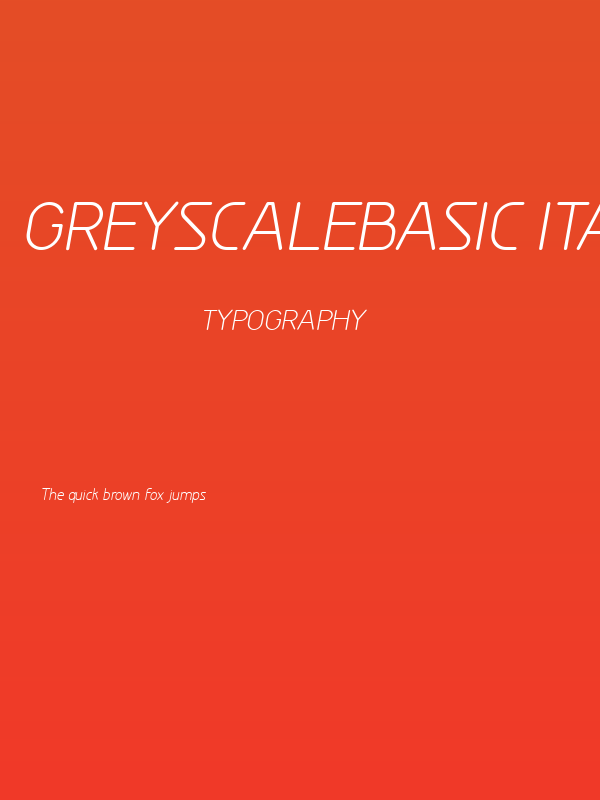GreyscaleBasic Italic Poster