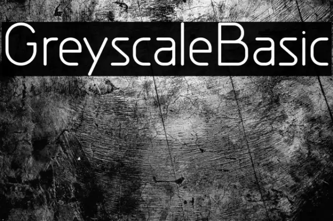 GreyscaleBasic फ़ॉन्ट examples