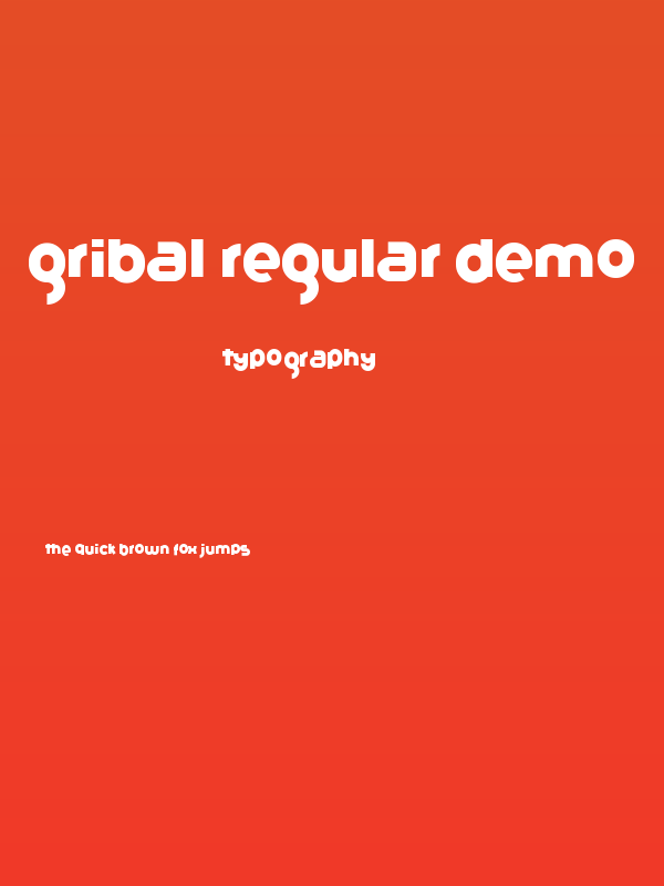 Gribal Regular Demo Poster