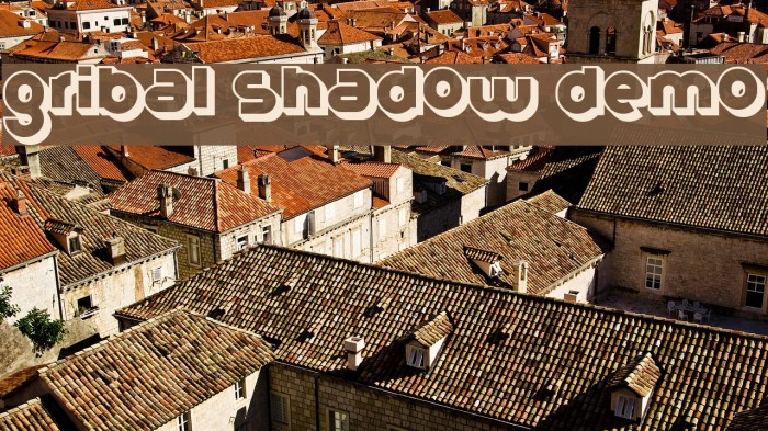 Gribal Shadow Demo Font examples