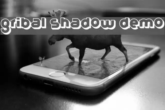 Gribal Shadow Demo Font examples