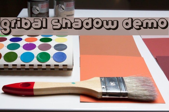 Gribal Shadow Demo Font examples