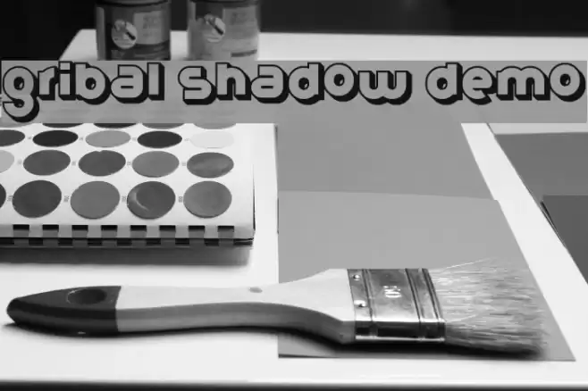 Gribal Shadow Demo Font examples
