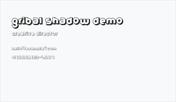 Gribal Shadow Demo Business Card