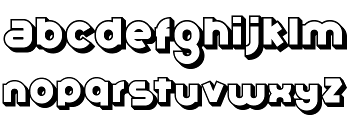 Gribal Shadow Demo Font LOWERCASE