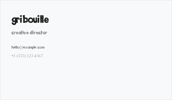 Gribouille Business Card