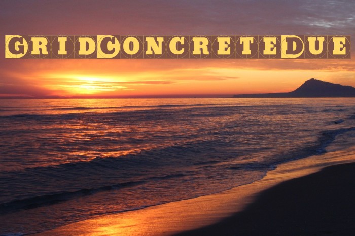 GridConcreteDue Font examples