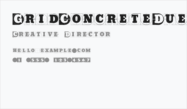GridConcreteDue Business Card