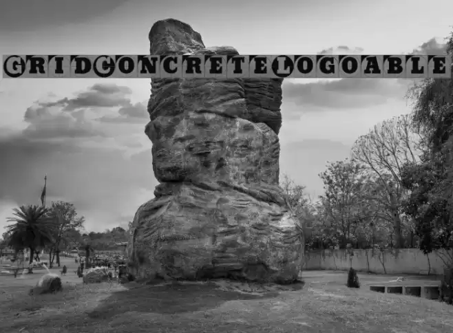 GridConcreteLogoable Шрифта examples