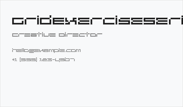 GridExerciseSerif Business Card