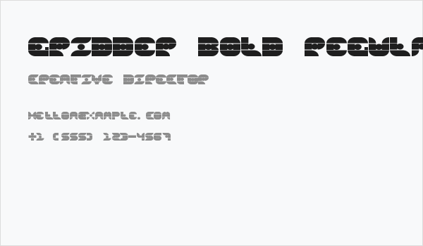 Gridder Bold Regular Business Card