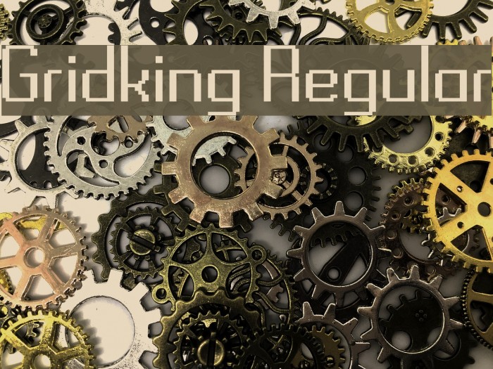 Gridking Regular Font examples