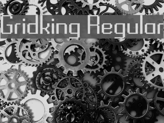 Gridking Regular Шрифта examples