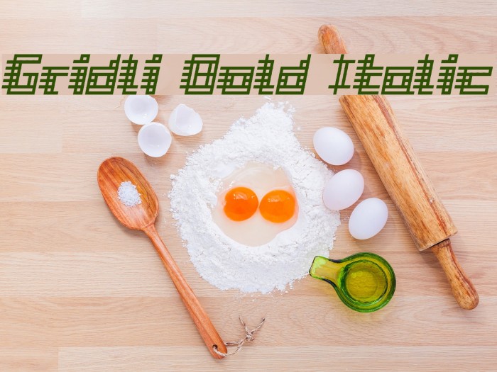 Gridli Bold Italic Font examples