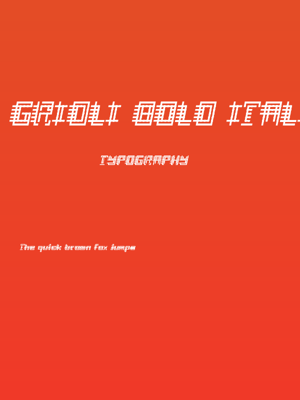 Gridli Bold Italic Poster