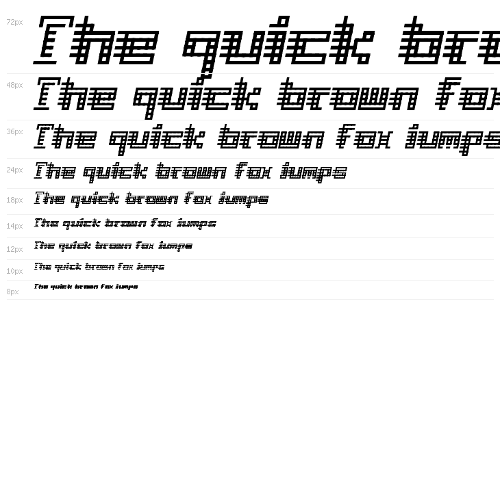 Gridli Bold Italic Waterfall