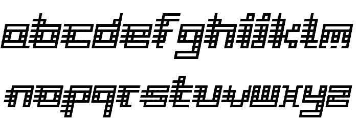 Gridli Bold Italic Font LOWERCASE