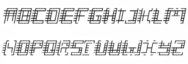 Gridli Italic Schriftart Groß