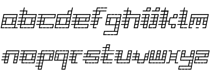 Gridli Italic Font LOWERCASE