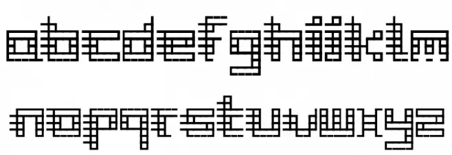 Gridli Regular फ़ॉन्ट लोअरकेस