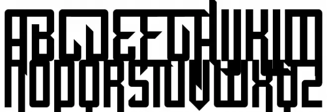 Gridlocked Regular Font Litere mari